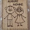 AUGURI NONNI - Calamita in legno decorata